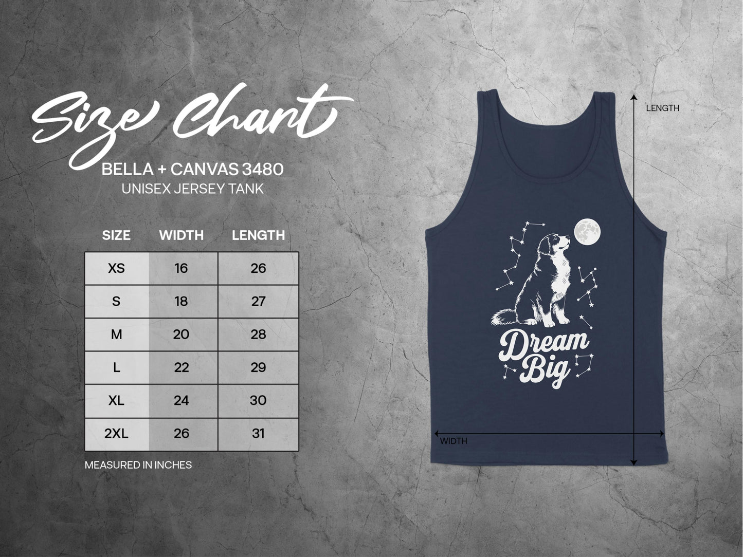 Dream Big Graphic Unisex Jersey Tank product type