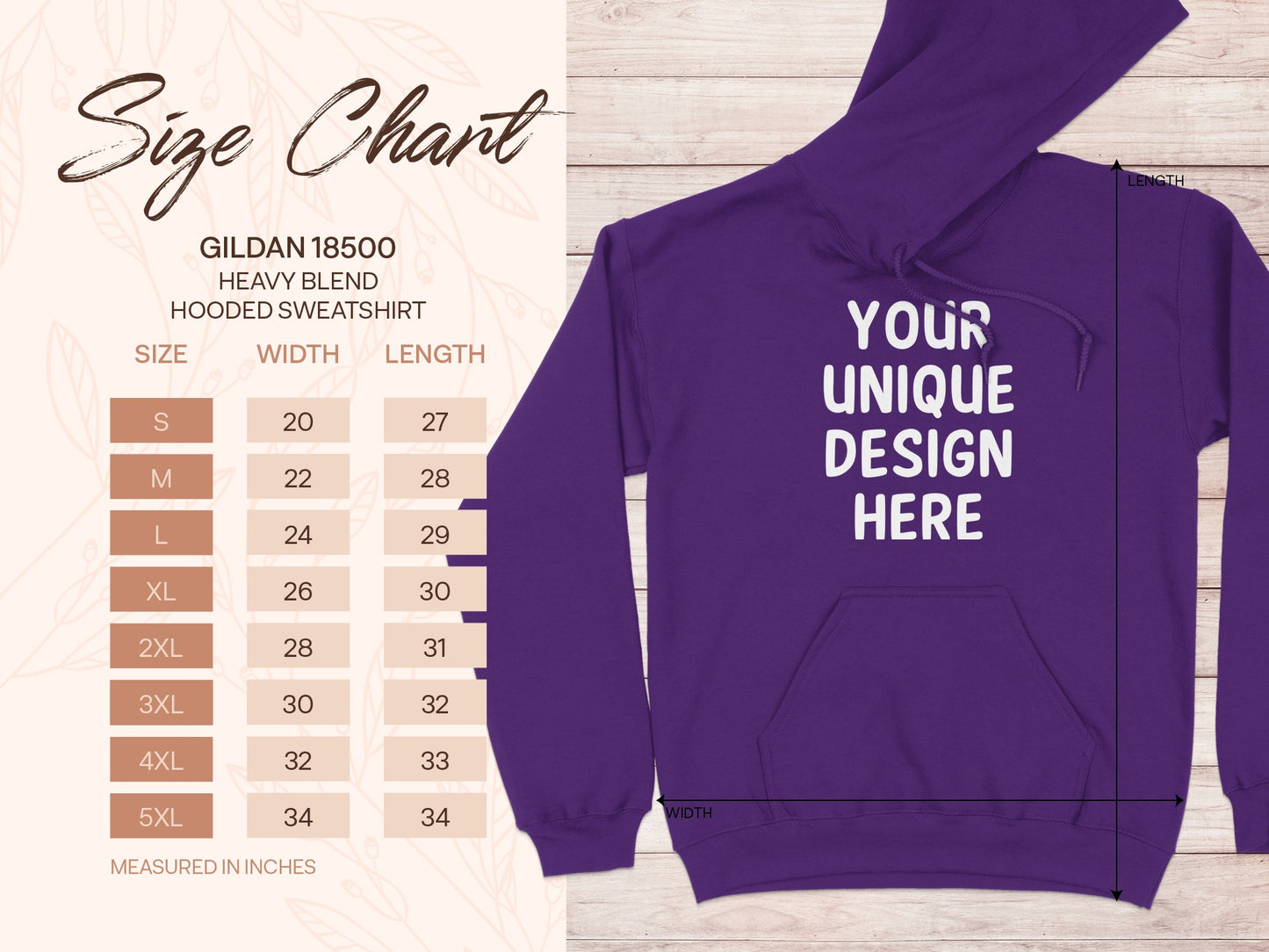Custom Purple Heavy Blend Hooded Sweatshirt product