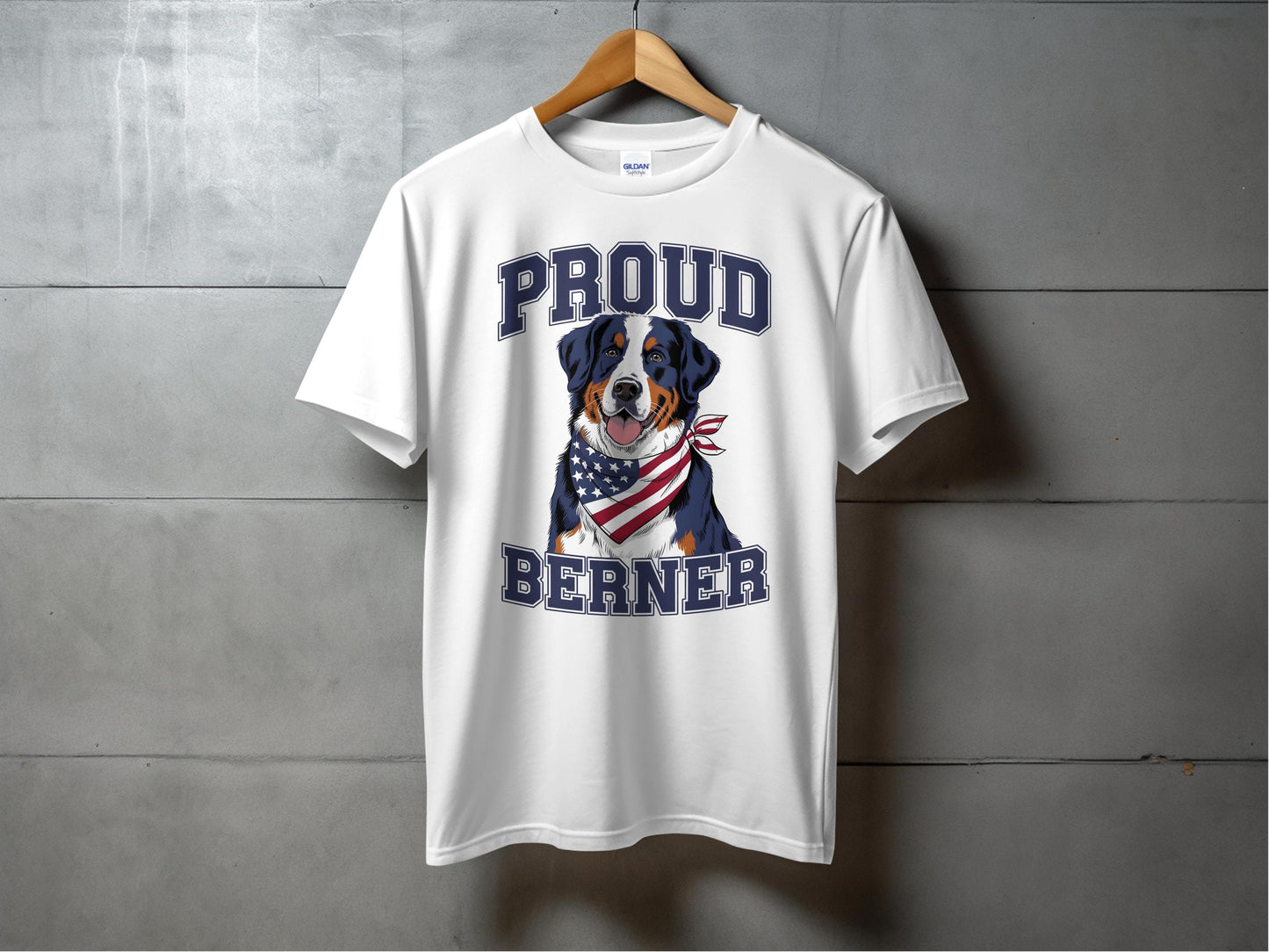 Proud Berner graphic tee patriotic design product type