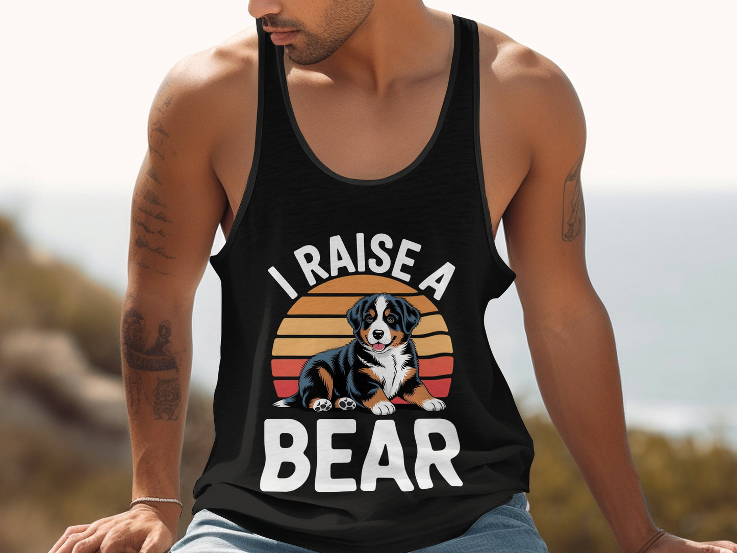 I Raise A Bear Graphic Men's Funny Tank Top product