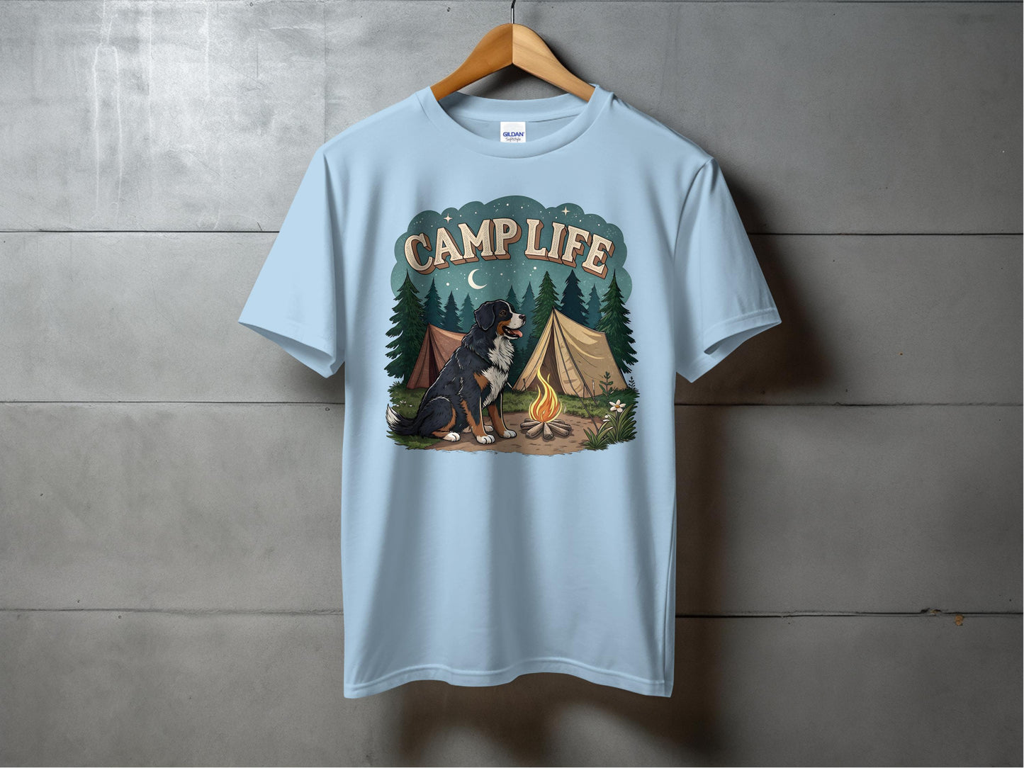 Camp Life Graphic Tee with Camping Scene product type