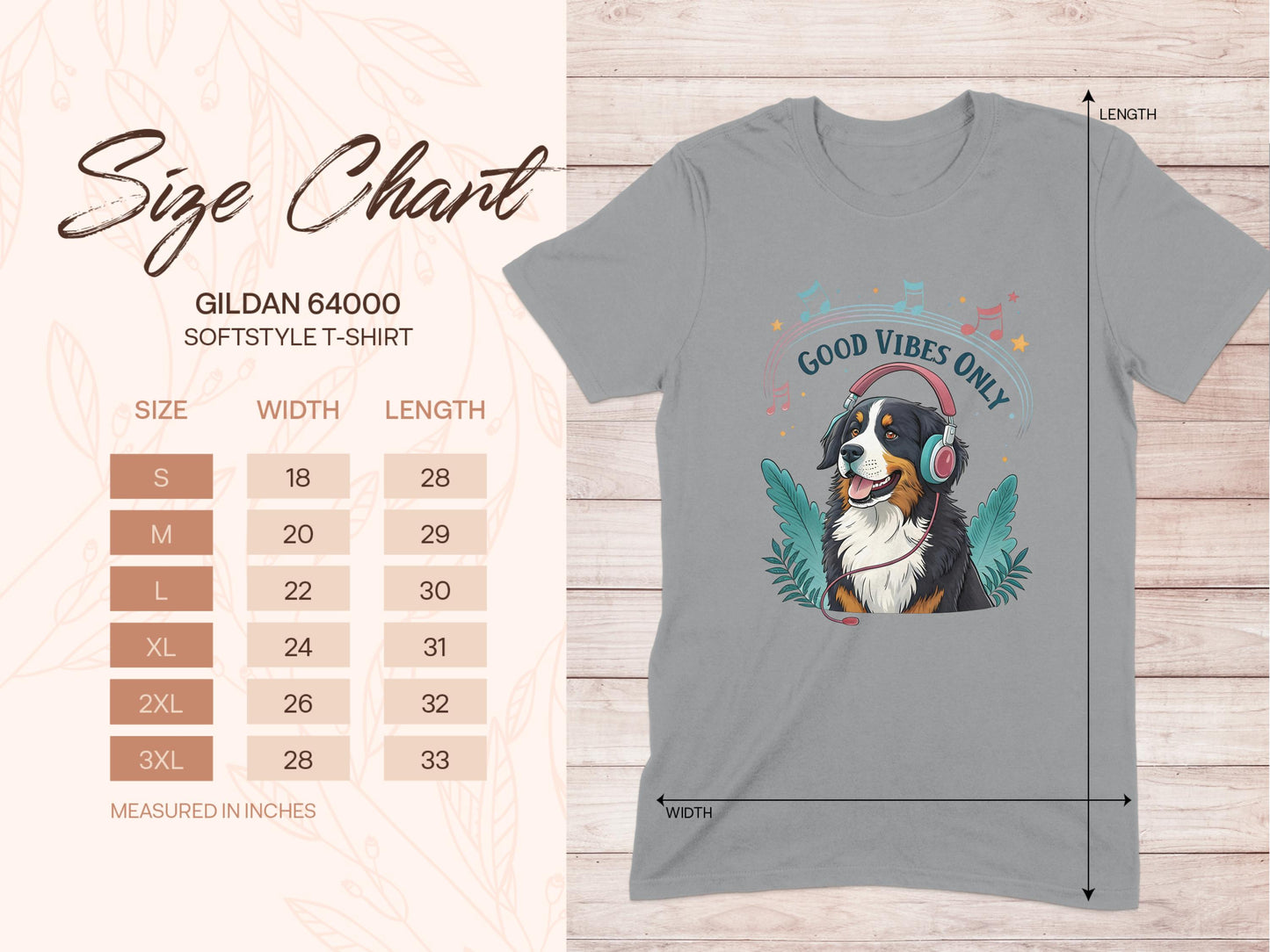 Good Vibes Only Headphones Dog Graphic Tee product