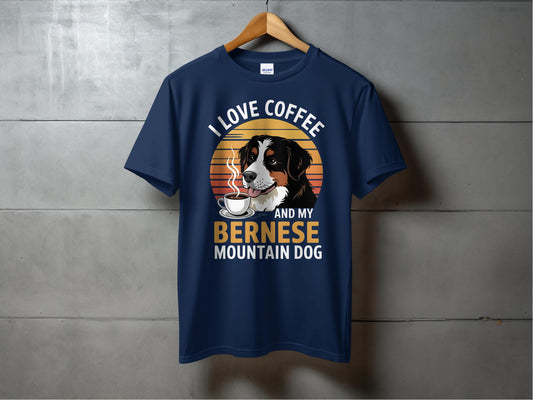 I Love Coffee And My Bernese Mountain Dog T-shirt product