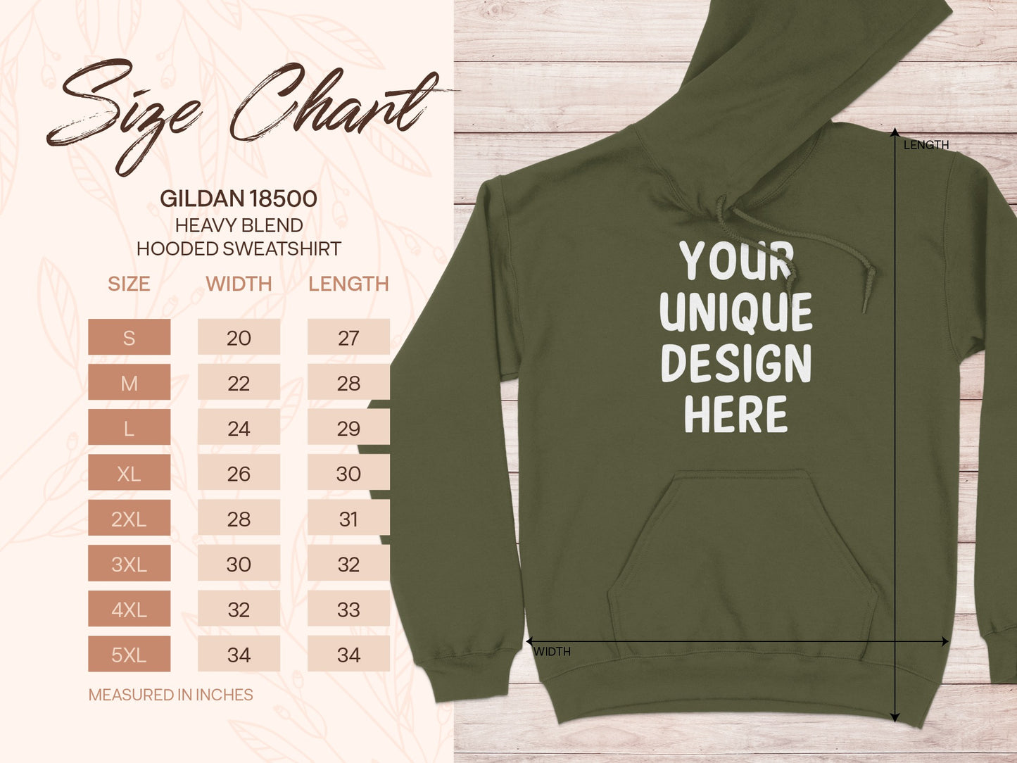 Personalized Green Hooded Sweatshirt Custom Product