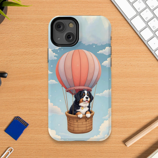 Adorable Hot Air Balloon Dog Print Phone Case product