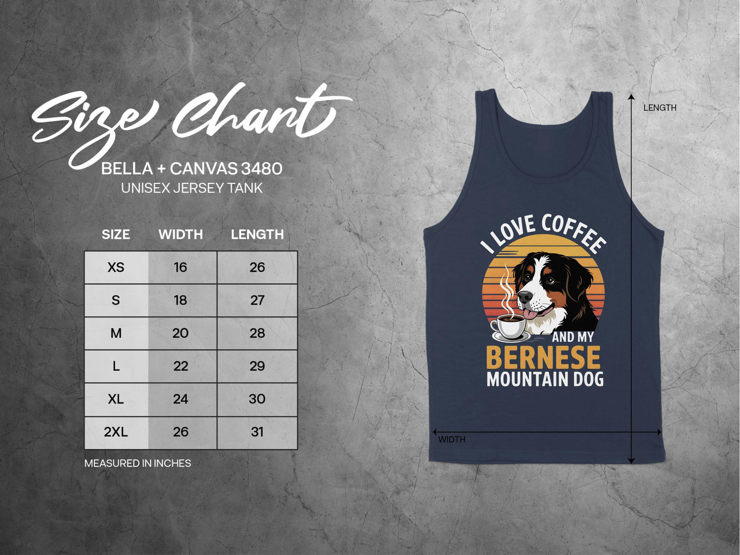 I Love Coffee And My Bernese Mountain Dog tank top product