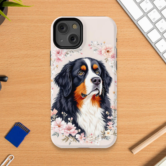 Beautiful Flowered Dog Design Printed Phone Case product