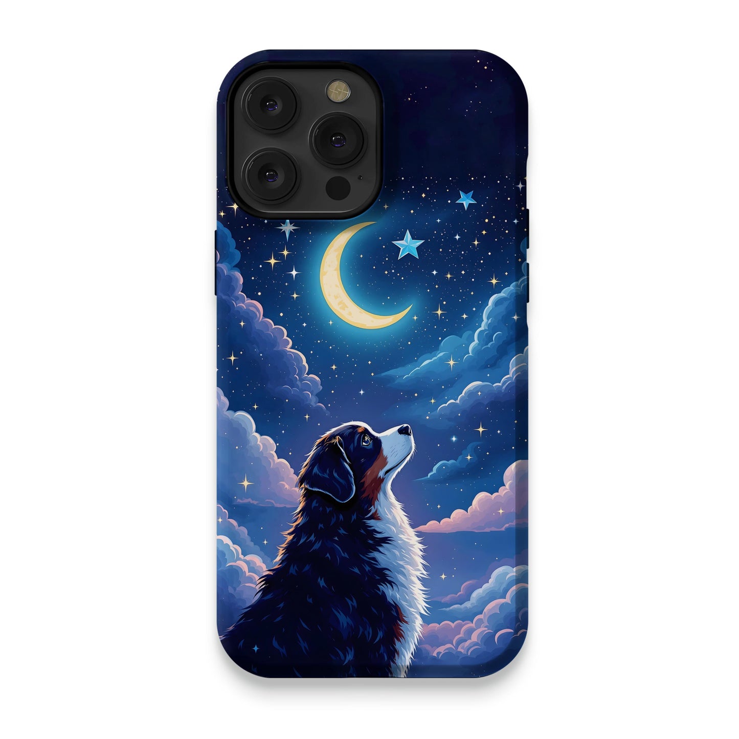 Dreamy Night Sky with Dog Illustration Phone Case product