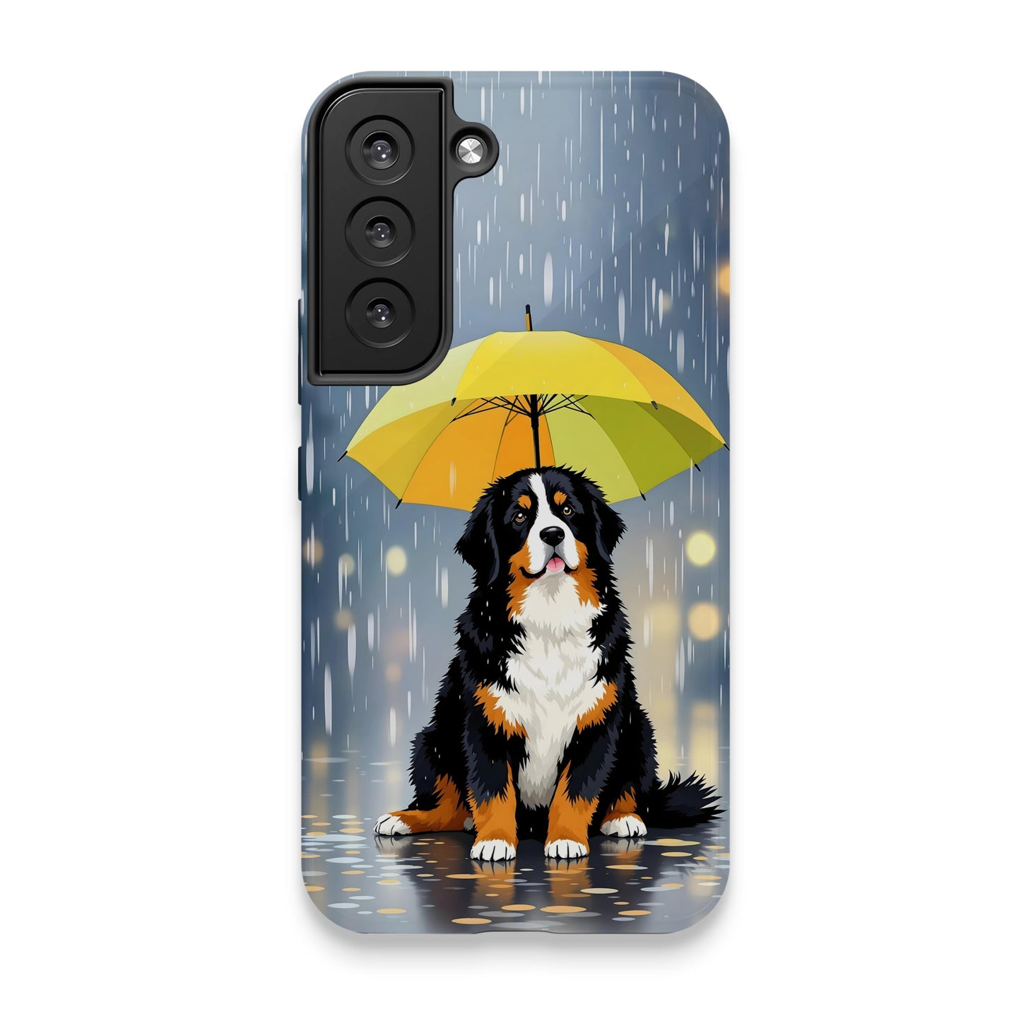 Adorable Dog with Yellow Umbrella Printed Case product type