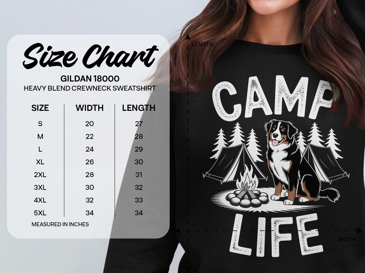 Camp Life Dog and Tent Crewneck Sweatshirt product type