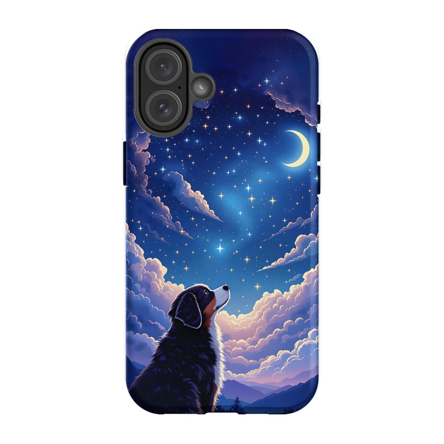 Beautiful Night Sky Design with Dog iPhone Product