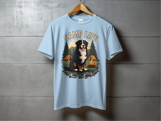 Camp Life Dog and Campfire Graphic T-shirt product