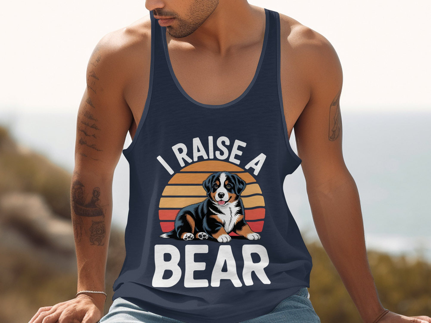 I Raise a Bear Tank Top with Cute Puppy product