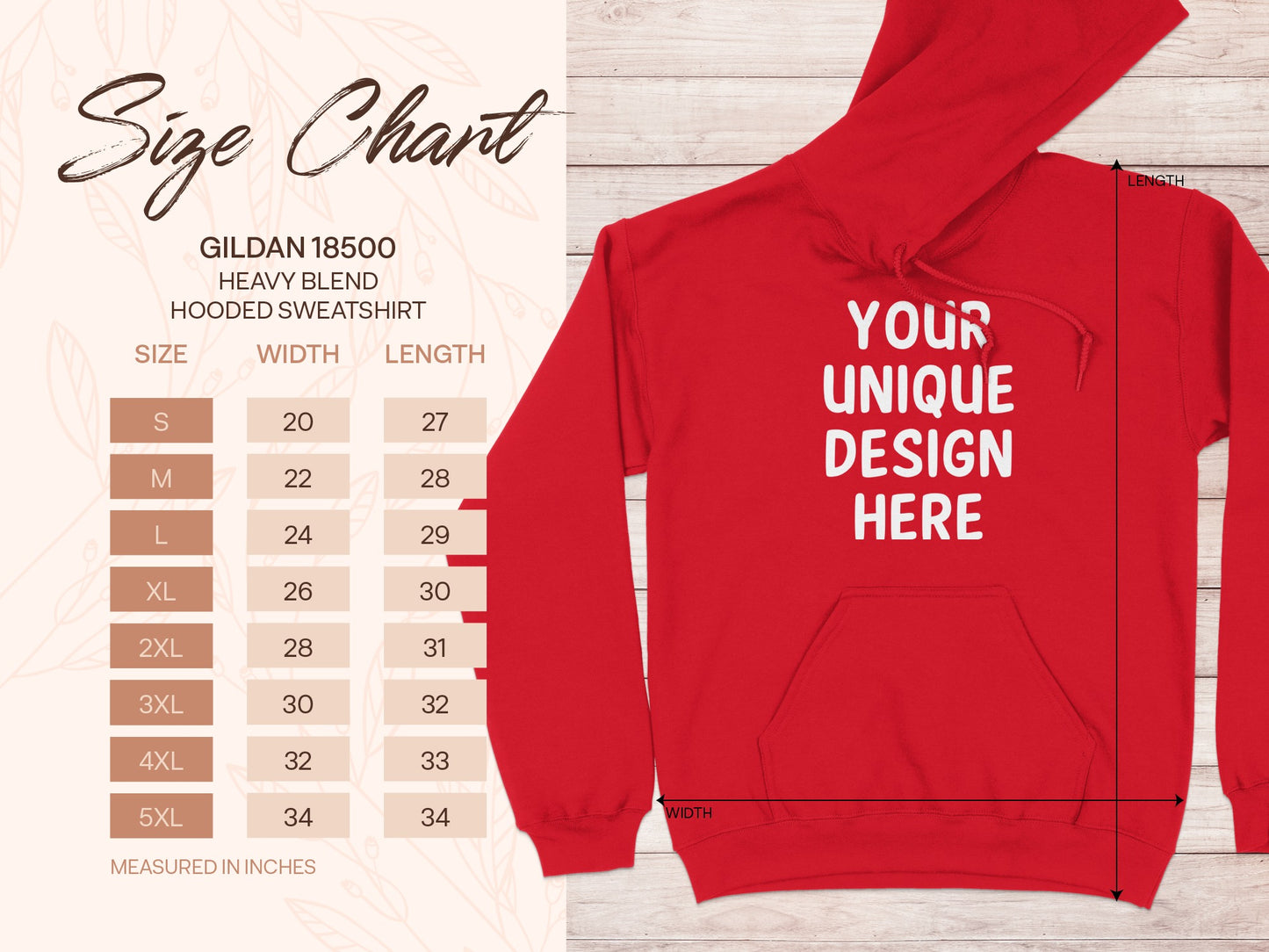 Custom Red Hoodie with Unique Design Hooded Sweatshirt product