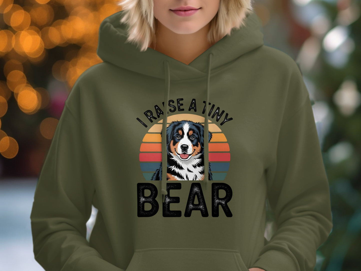 I Raise A Tiny Bear Graphic Pullover Hoodie product type