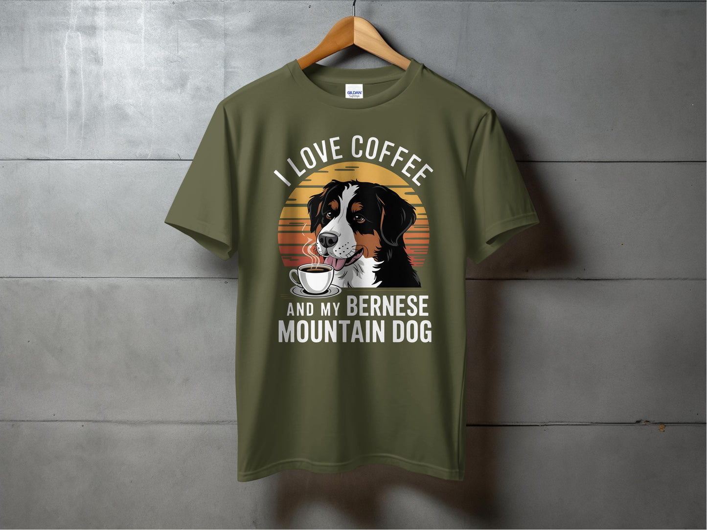 I Love Coffee And My Bernese Mountain Dog T-shirt product