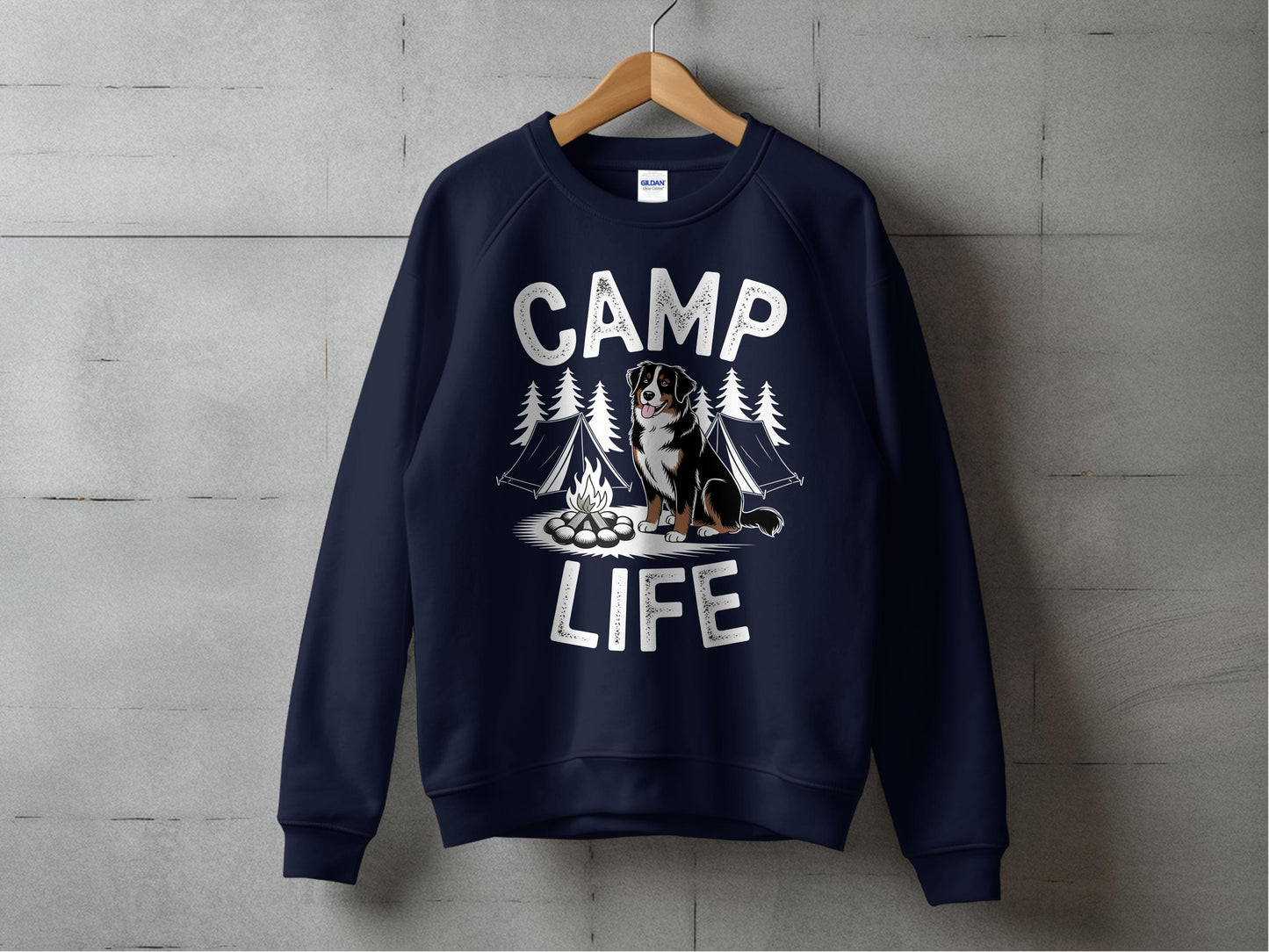 Camp Life Sweatshirt Featuring Camping Dog product type