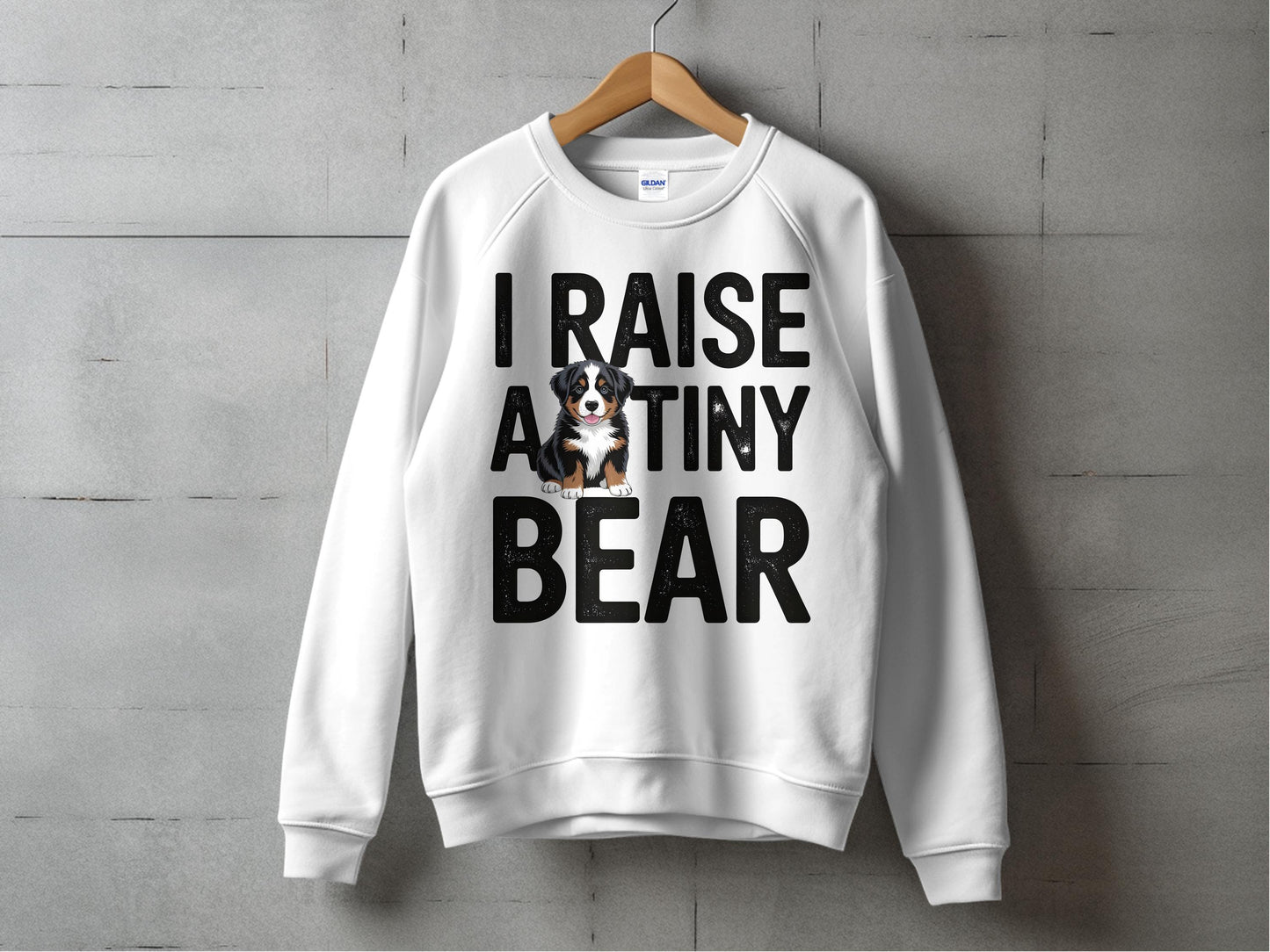 I Raise A Tiny Bear text print sweatshirt product