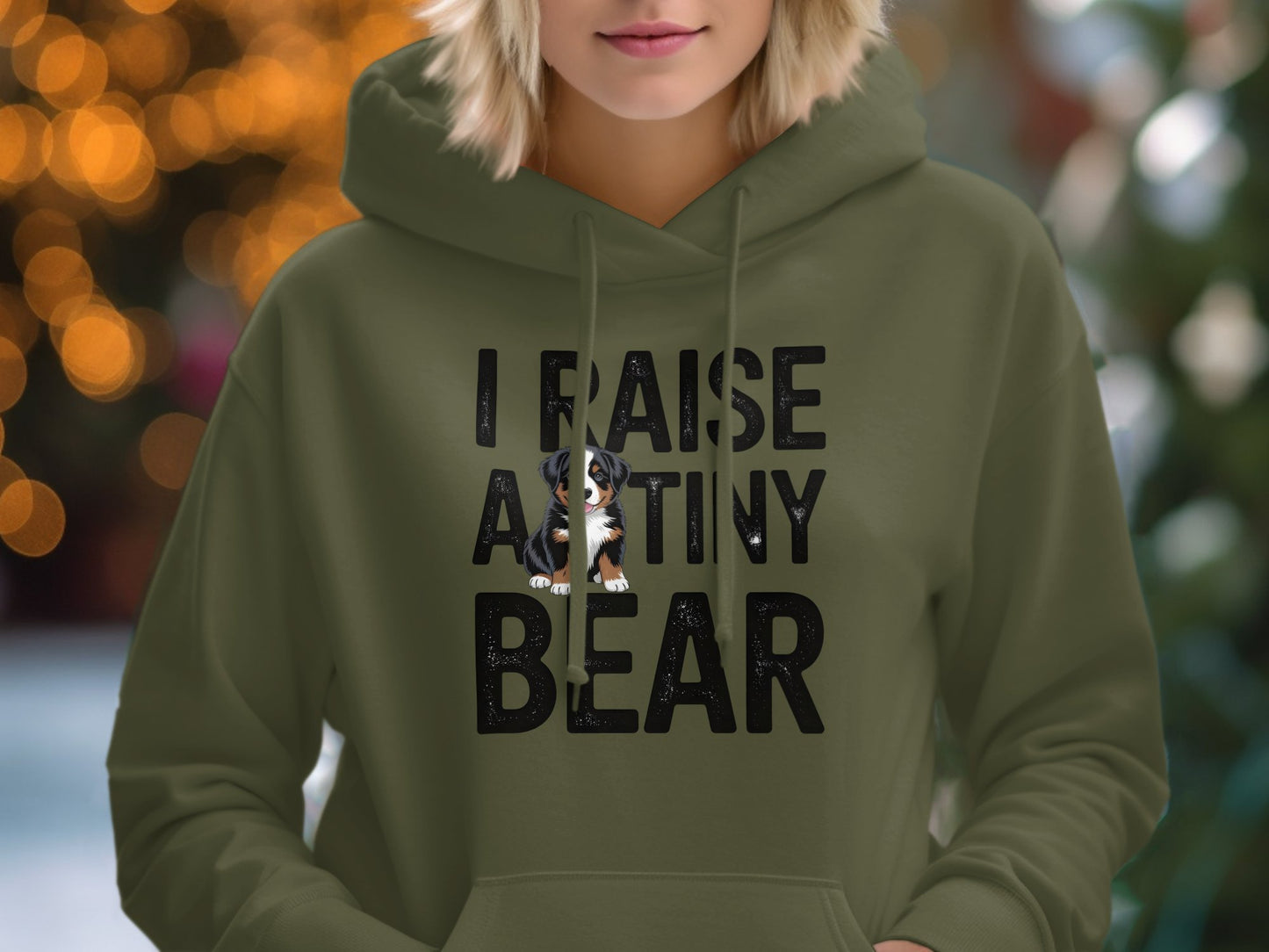 I Raise A Tiny Bear Graphic Printed Hoodie product type