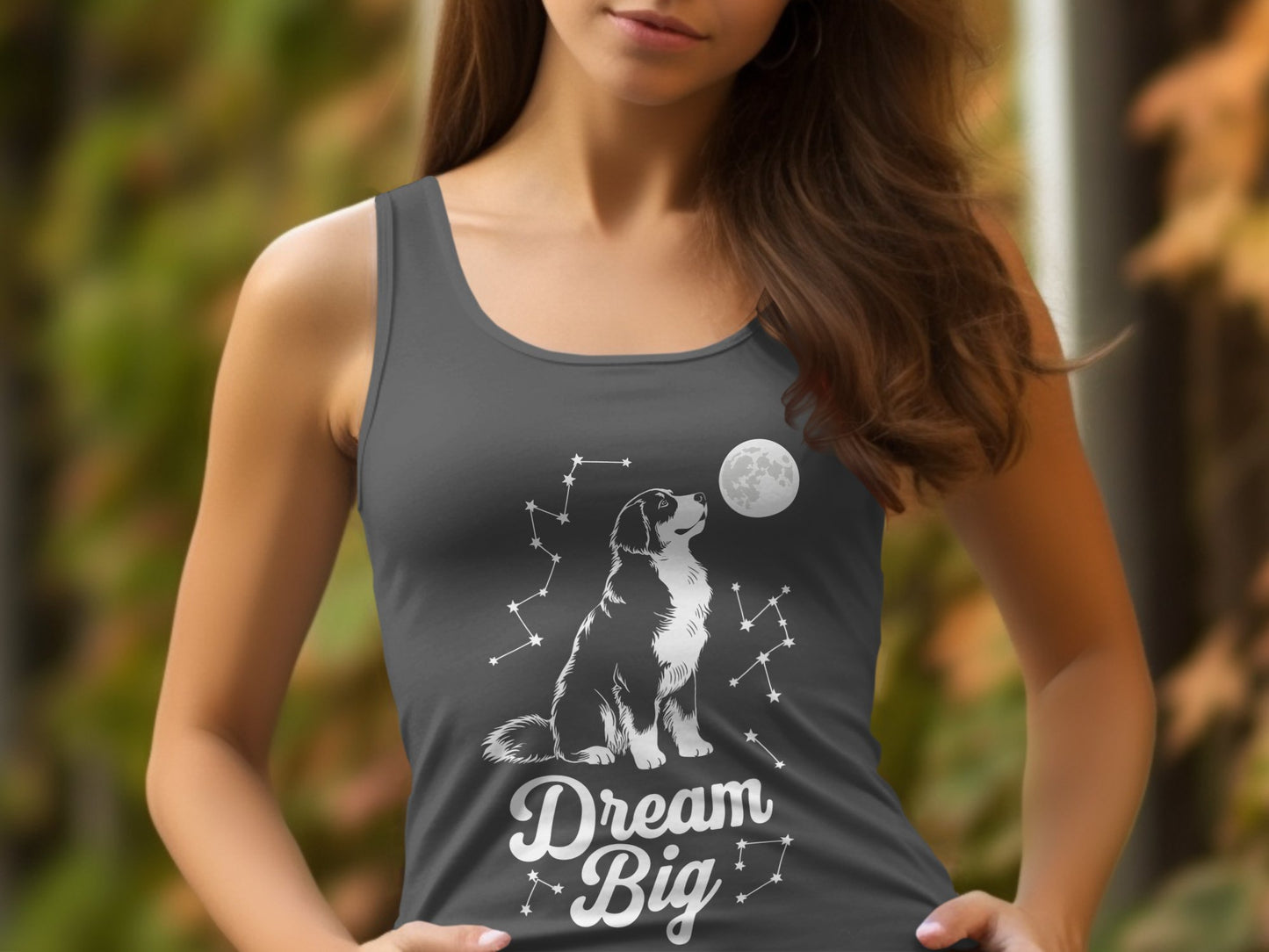 Dream Big constellation dog design tank top product
