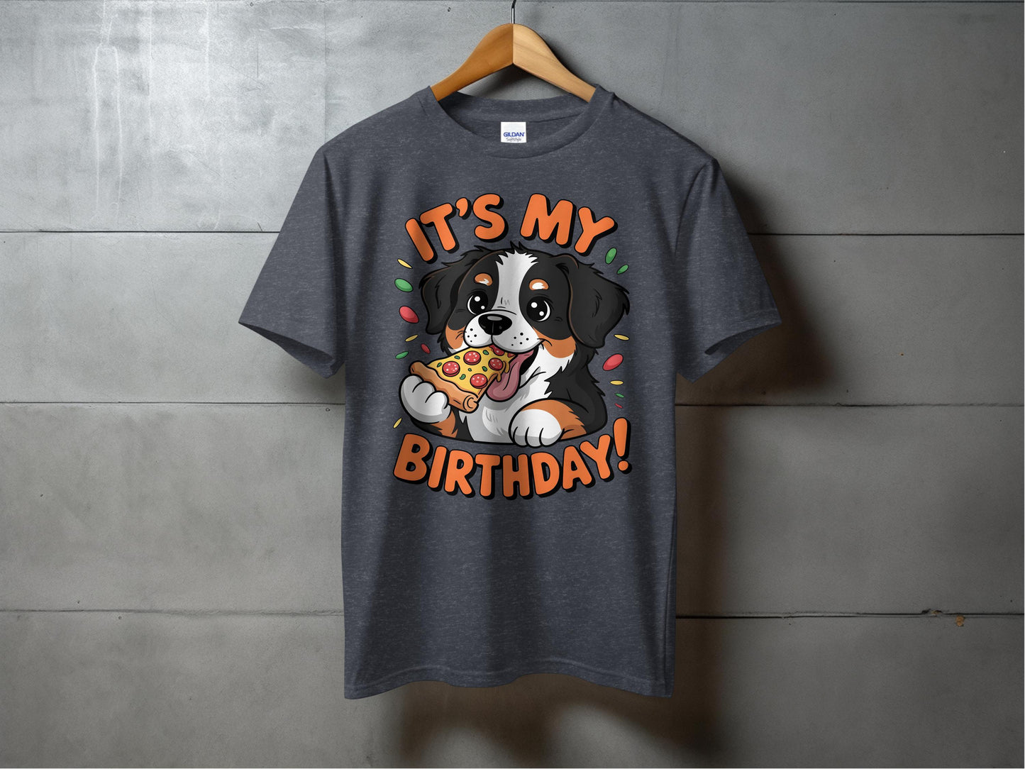It's My Birthday Dog Eating Pizza T Shirt product