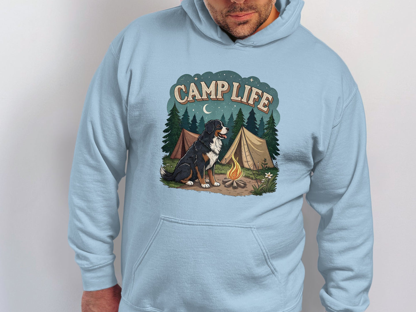Cozy Camp Life Dog Hoodie perfect for Camp Lovers product type