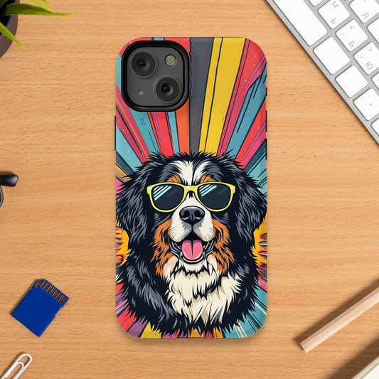 Cool Bernese Mountain Dog Sunglasses iPhone Case product type