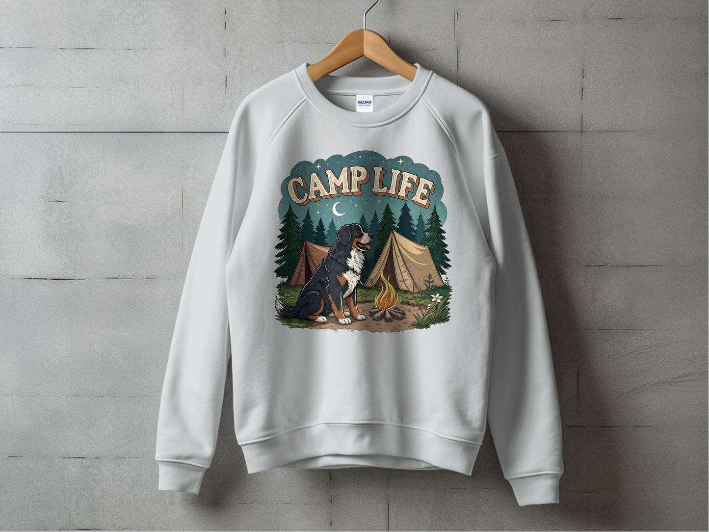 Camp Life Dog and Tent Sweatshirt product type