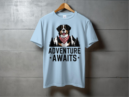 Adventure Awaits Dog Design T-shirt product