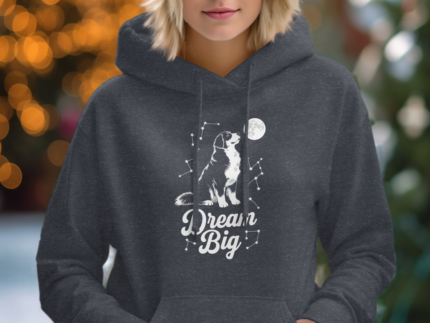 Dream Big Dog Constellation Design Hooded Sweatshirt product type