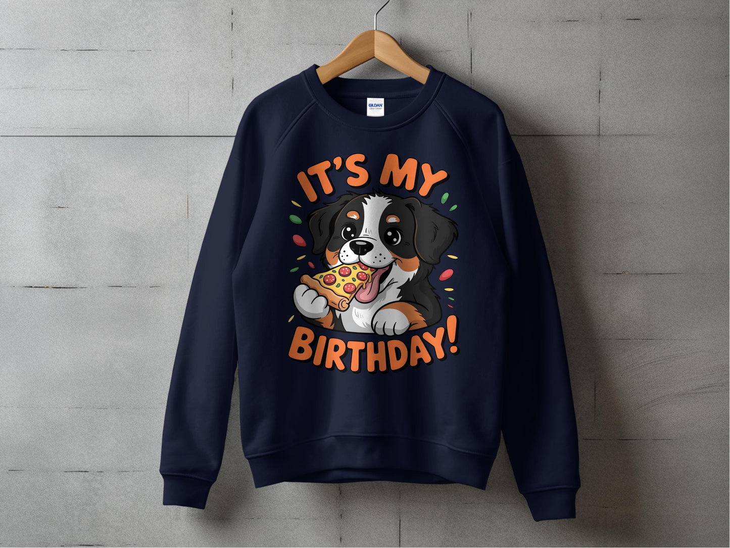 It's My Birthday Dog Eating Pizza Graphic Sweatshirt product type