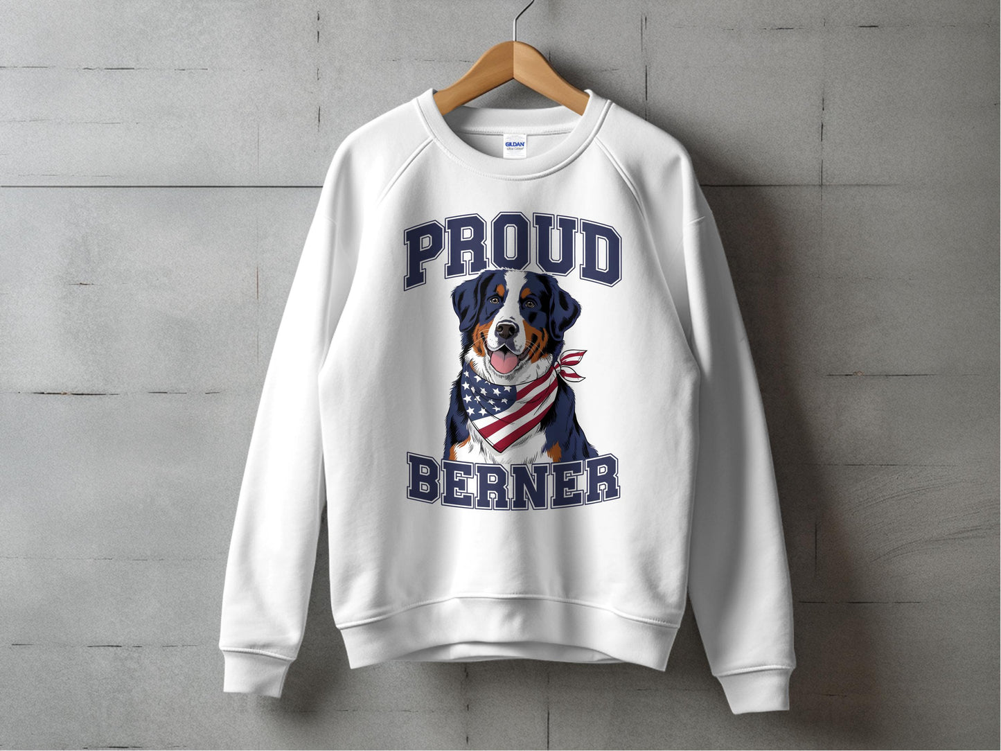 Proud Berner Graphic Sweatshirt Patriotic Design product type