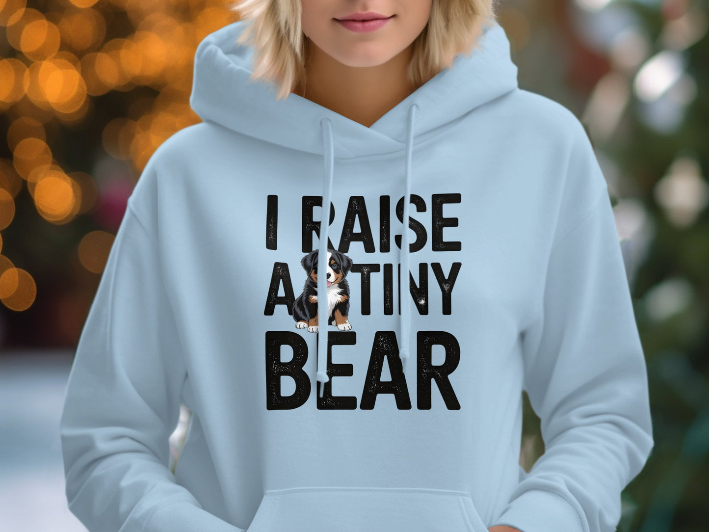 I Raise A Tiny Bear Printed Hoodie product