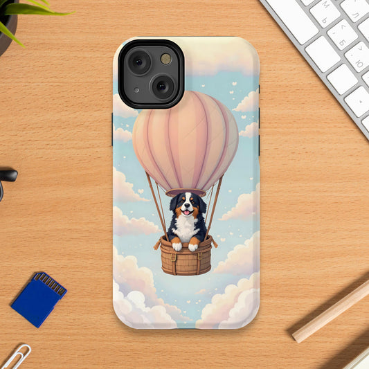 Cute Dog Hot Air Balloon Illustration Phone Case product