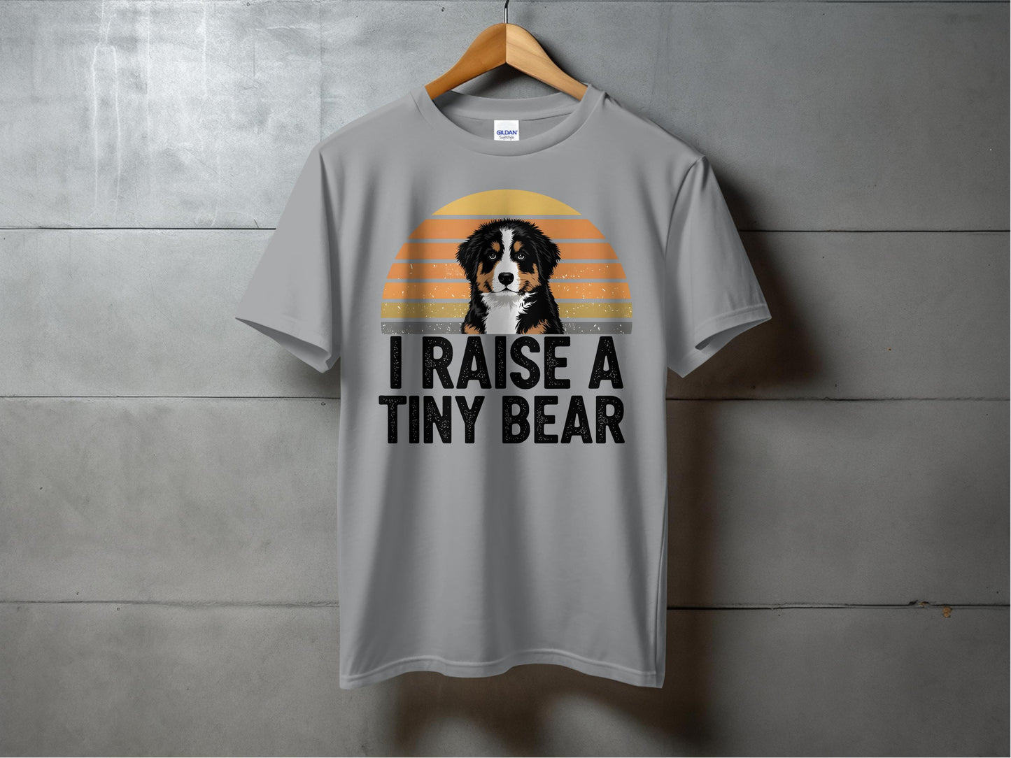 I Raise A Tiny Bear Cute Dog Lover Graphic T-Shirt product type