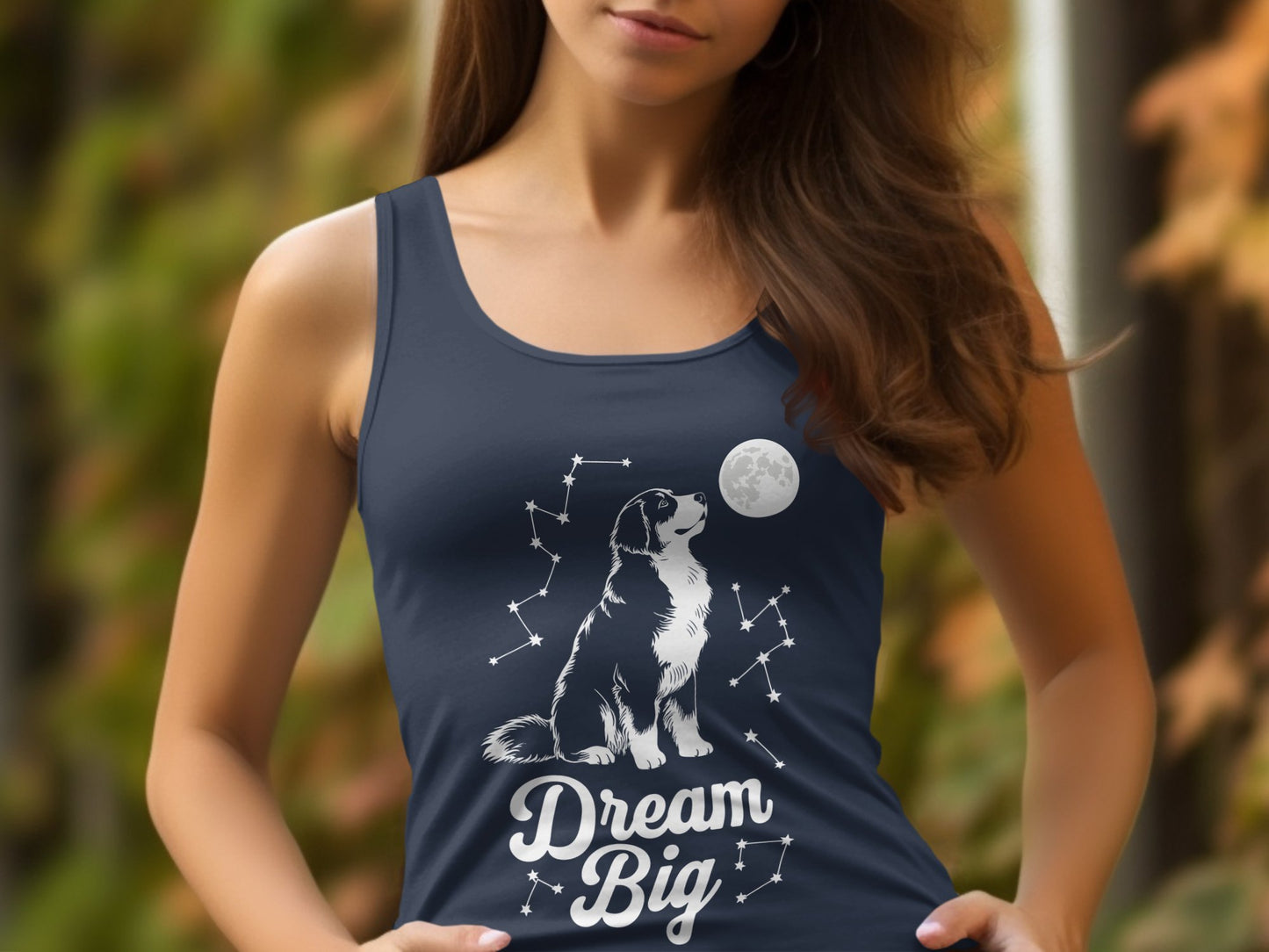 Dream Big Dog and Moon Women's Tank Top product