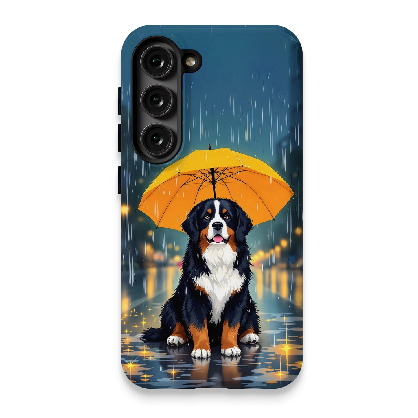 Adorable Dog with Yellow Umbrella Phone Case product type