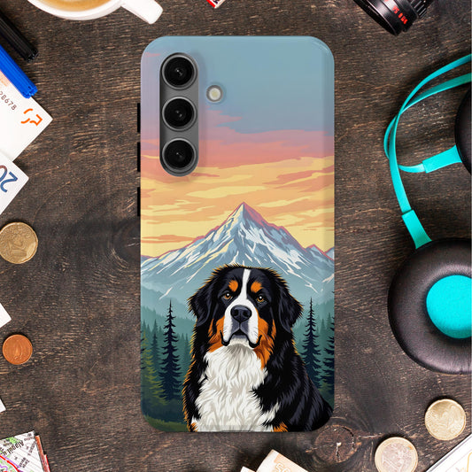 Stunning Mountain Scenery with Dog Phone Case product