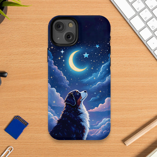 Starry Night Dog and Moon Design Phone Case product type
