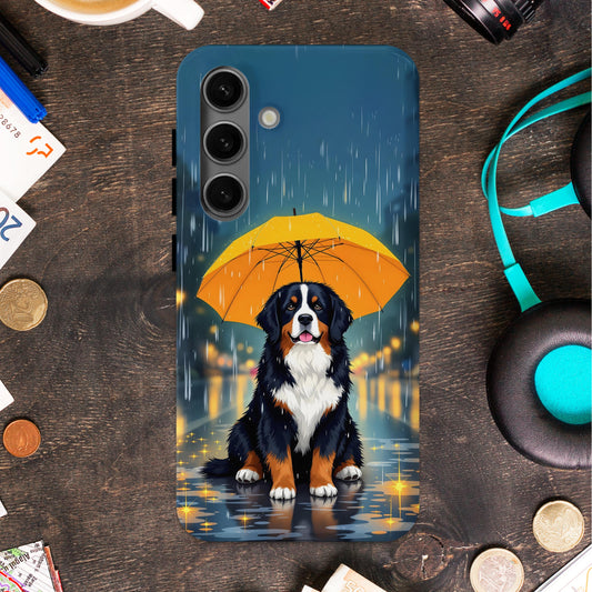 Cute Dog With Yellow Umbrella Phone Case product