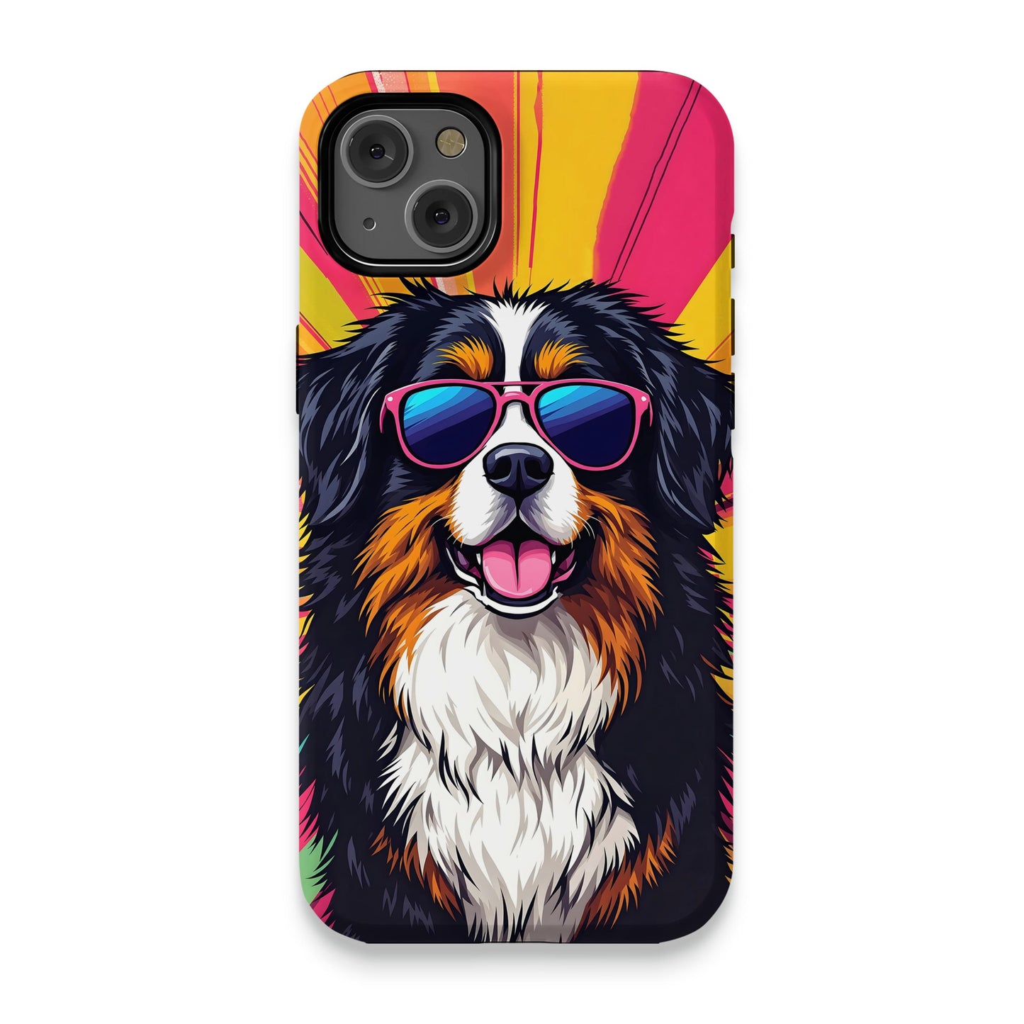 Vibrant Sunglasses Dog Design Printed Phone Case Product