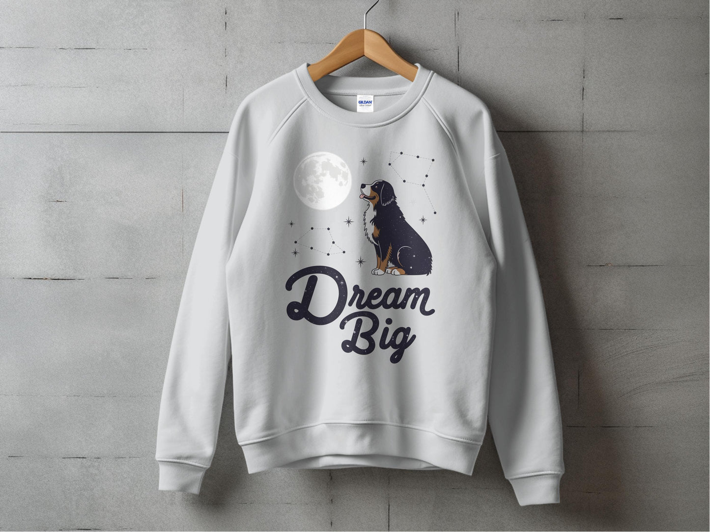 Dream Big Moon and Dog Printed Sweatshirt product