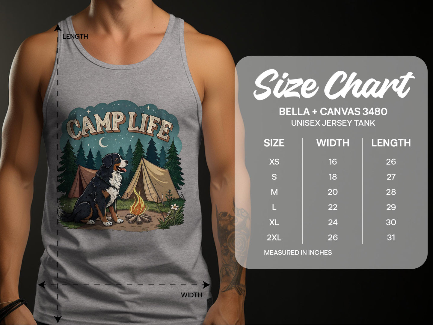 Camp Life Graphic Unisex Jersey Tank product