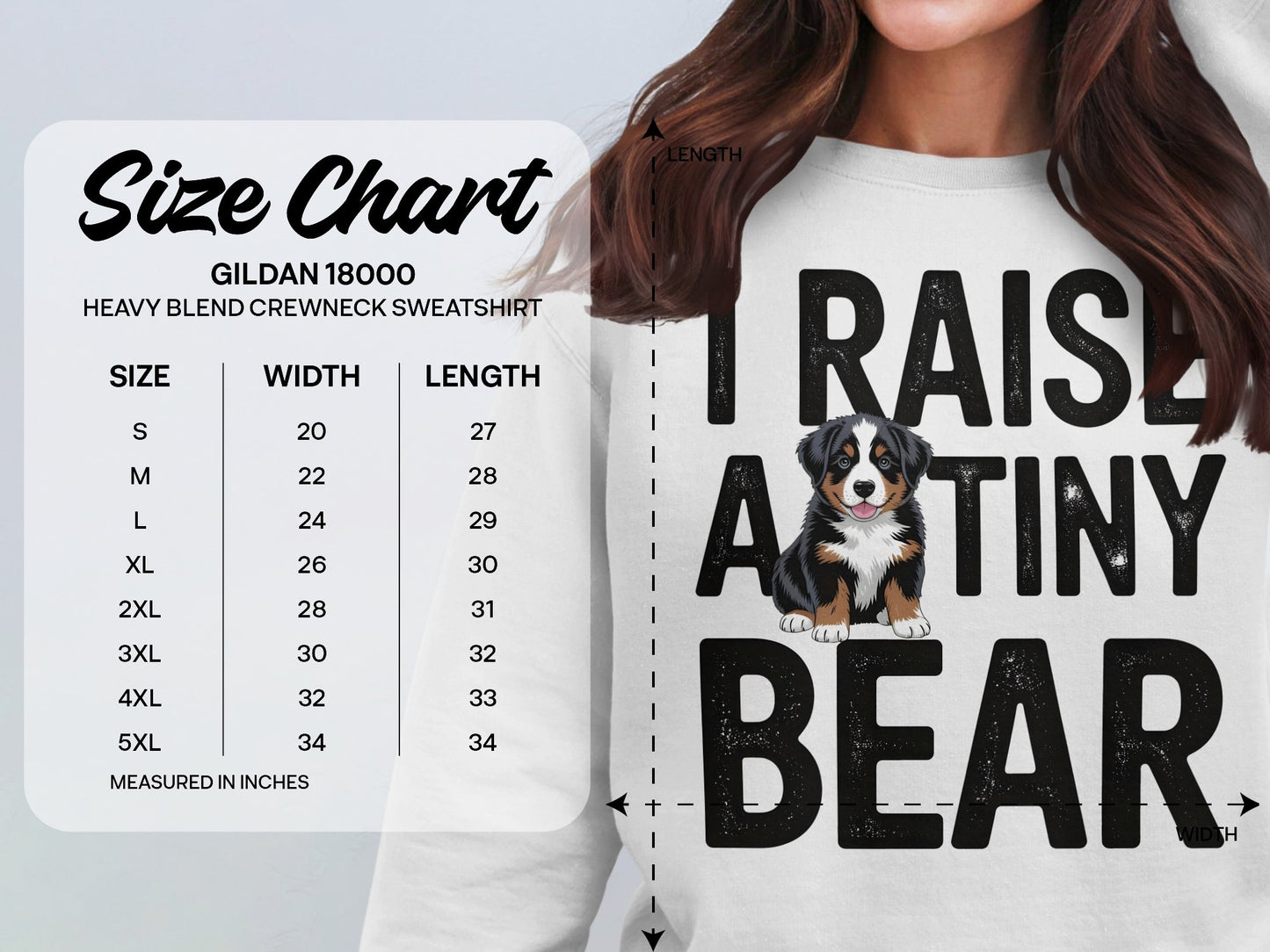 I Raise A Tiny Bear Heavy Blend Crewneck Sweatshirt product type