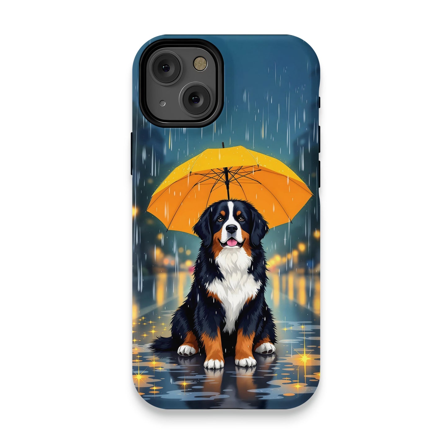 Dog with Yellow Umbrella Phone Case product type