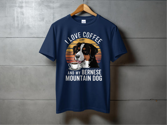 I Love Coffee and Bernese Mountain Dog T-Shirt product