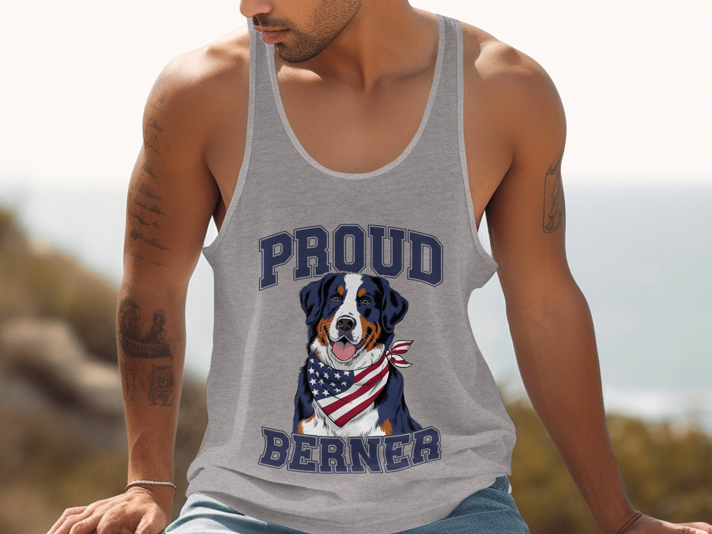 Proud Berner Graphic Tank Top Unique Apparel product