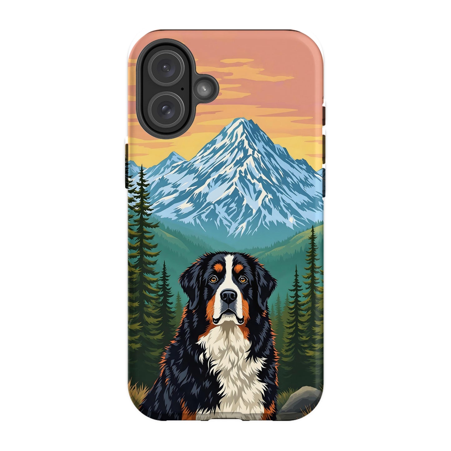 Mountain Landscape with Dog Phone Case product
