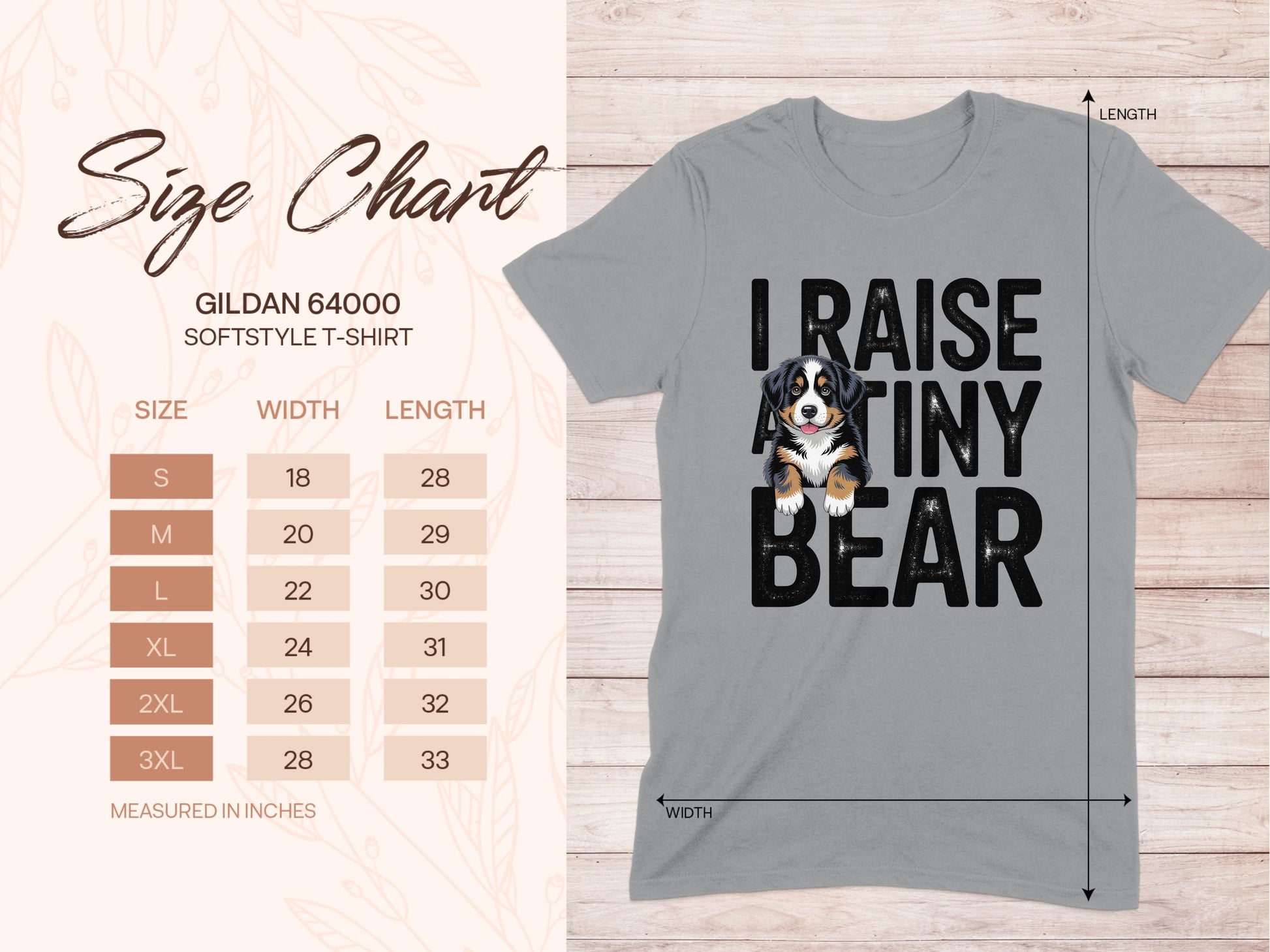 I Raise A Tiny Bear Printed T-Shirt product
