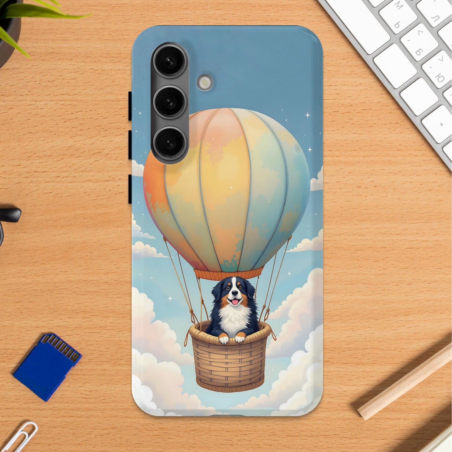 Adorable Dog in Hot Air Balloon Phone Case product